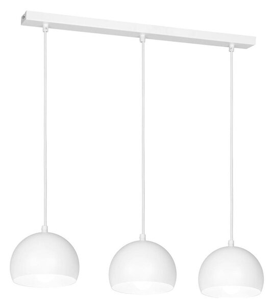 Lustră suspendată pe cablu SOOL, 3x E27/15W/230V, albă