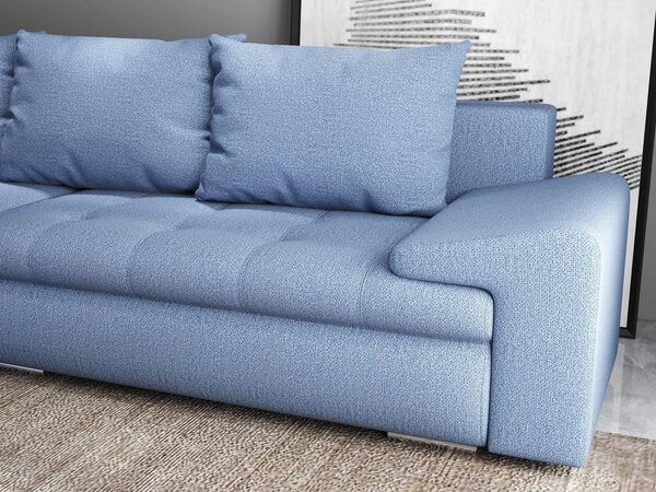 Colțar extensibil dumonde cu ladă de depozitare Leonardo Enjoy Albastru 260x185 cm