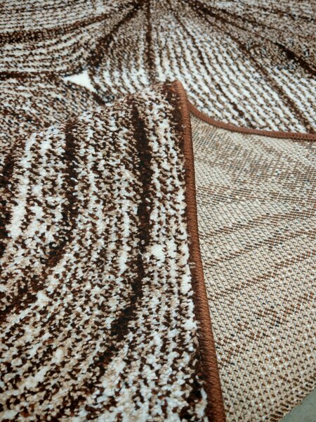 Traversa Model Cappuccino 16128 13, Festonata, Latime 60 cm Bej Maro 60 x 200, Bej/Maro