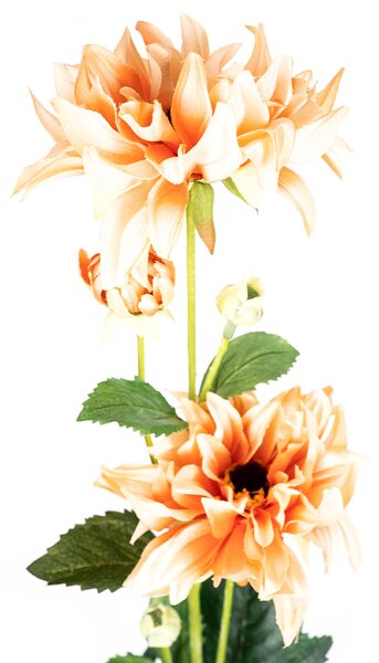 Floare artificială Dalia, în. 75 cm, portocaliu