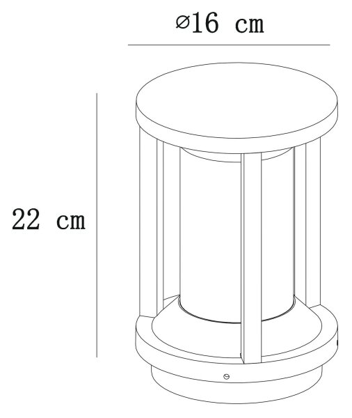 Lampă de exterior CADIX 1xE27/15W/230V IP65 Lucide 15804/22/30