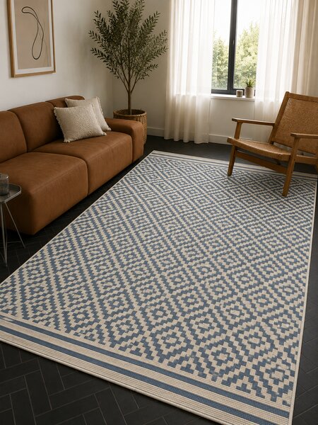 Covor Belgian, Elis 48357 951, Albastru Crem, 200 x 290 cm Dreptunghi, 200 x 290, Crem
