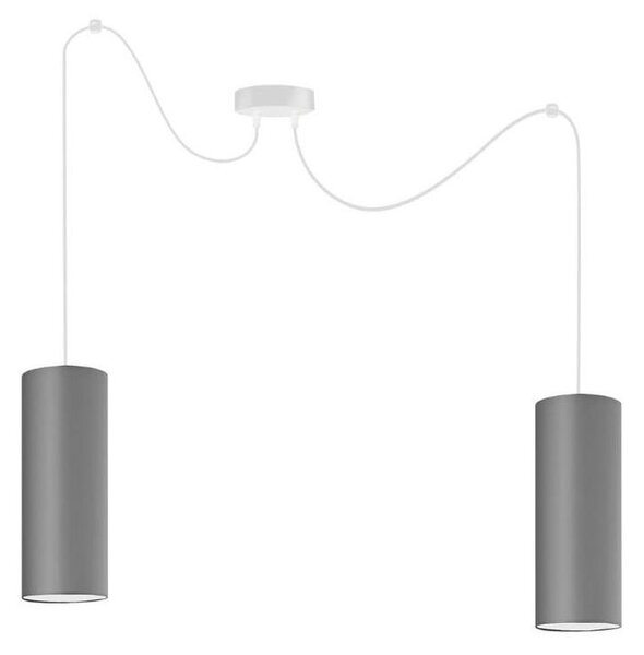 Lustră pe cablu ZIK 2xE27/40W/230V gri