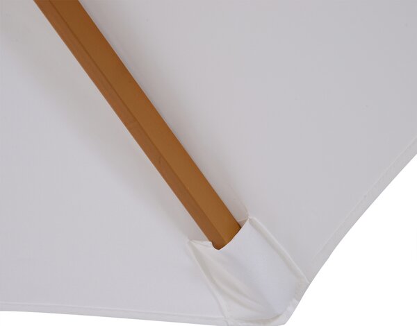 Outsunny Umbrela din Lemn Umbrela Soare pentru Gradina Balcon Alb 3 m | Aosom Romania