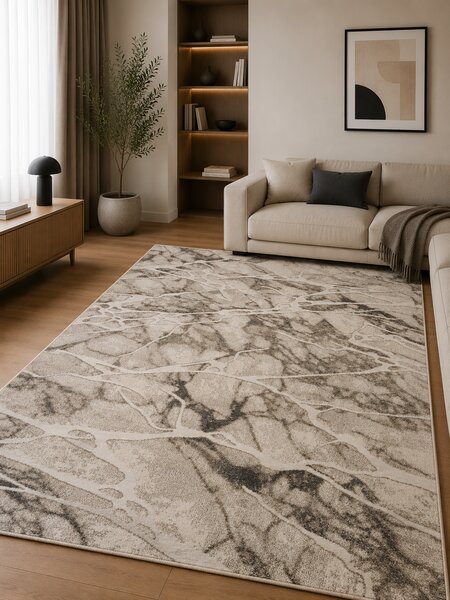 Covor Sufragerie Dormitor, Model Elma El001 106, Crem 80x150