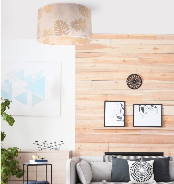 Plafonieră Duolla ARECA 1xE27/40W/230V d. 45 cm alamă/alb