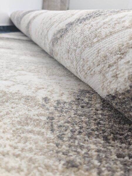 Covor Sufragerie Dormitor, Model Elma El002 106, Gri Bej 80x150