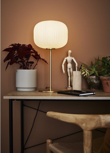 Lampă de masă Markslöjd 107819 SOBER 1xE27/60W/230V albă/alamă