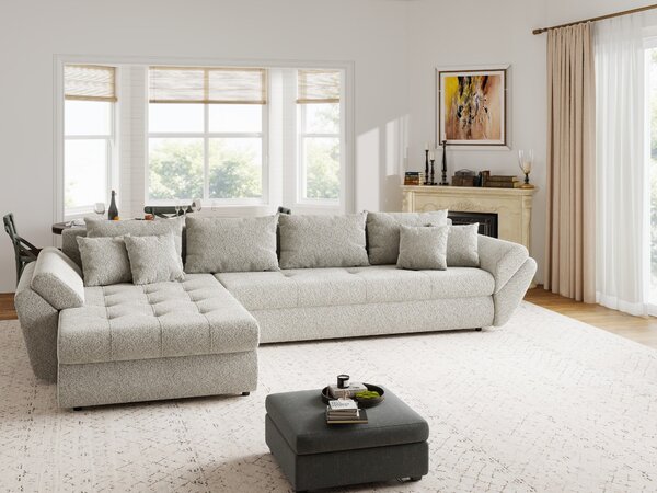 Colțar extensibil dumonde cu ladă de depozitare Loana XL Arena Bej 20 335x185 cm