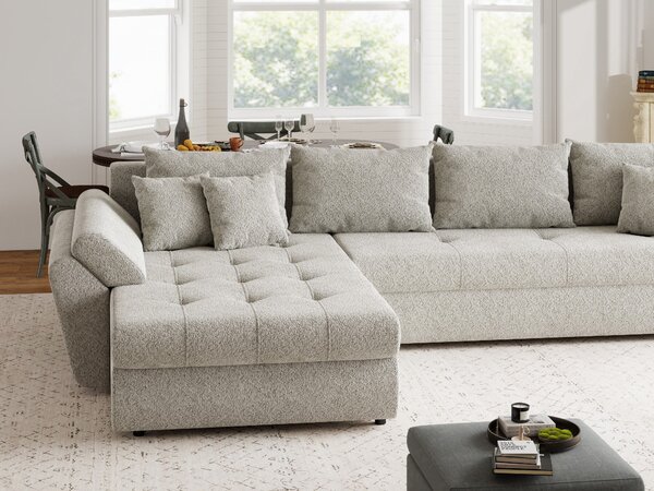 Colțar extensibil dumonde cu ladă de depozitare Loana XL Arena Bej 20 335x185 cm
