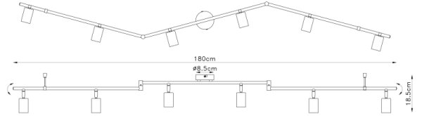 Spot Globo 54008-6 MARTHA 6xE27/60W/230V