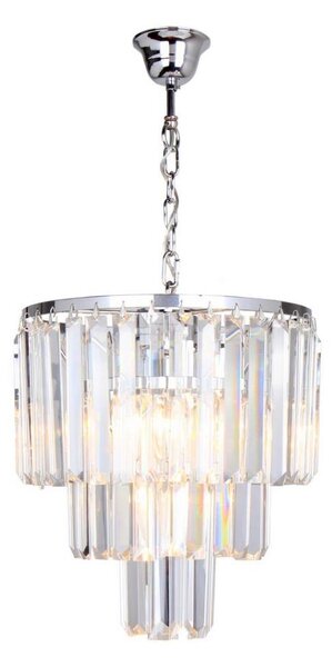 Lustră de cristal pe cablu AMEDEO 4xE14/40W/230V Zuma Line 17106/3+1-CHR