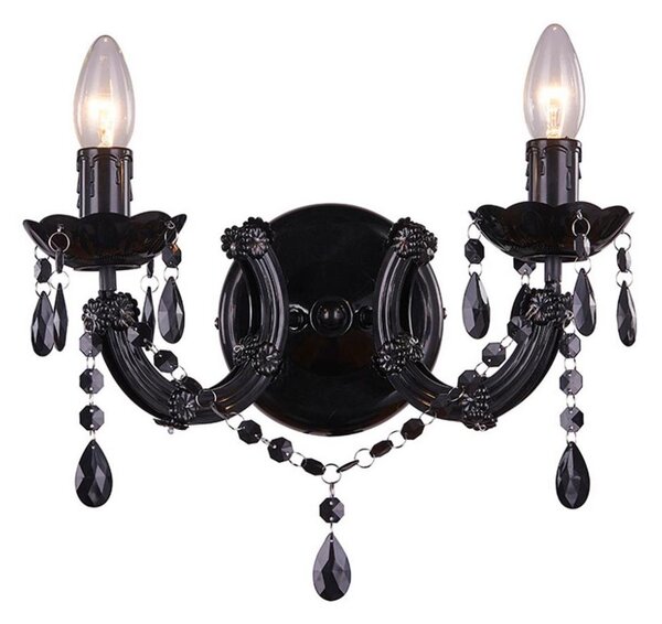 Lampă de perete MAGNOLIA 2xE14/40W/230V neagră Zuma Line RLB94016-2B