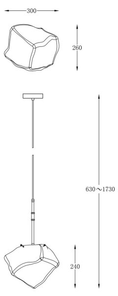 Lustră pe cablu ROCK 1xE27/40W/230V Zuma Line P0488-01M-SEAC