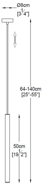 Lustră LED pe cablu Zuma Line P0461-01A-L8L8 LOYA LED/5W/230V negru crom