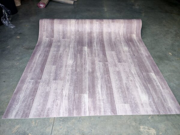 Covorul PVC linoleum Bern Oak 94-3, 1.5 m, 2 m, 2.5 m, 3 m, Gri, Suport Pasla 1.5 x 2 m