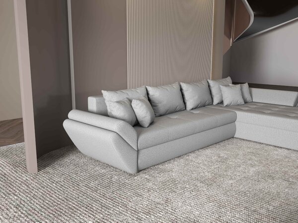 Colțar extensibil dumonde cu ladă de depozitare Loana XL Enjoy Gri II 335x185 cm