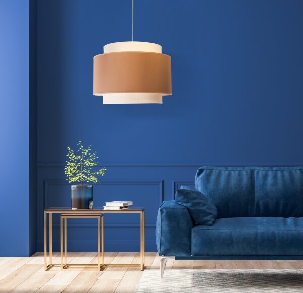 Lustră pe cablu Duolla SOHO 1xE27/40W/230V d. 40 cm bej/crem