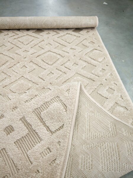 Traversa Hol, Model Oksi 38011 202, Festonata Latime 120 cm, Bej 120 x 200