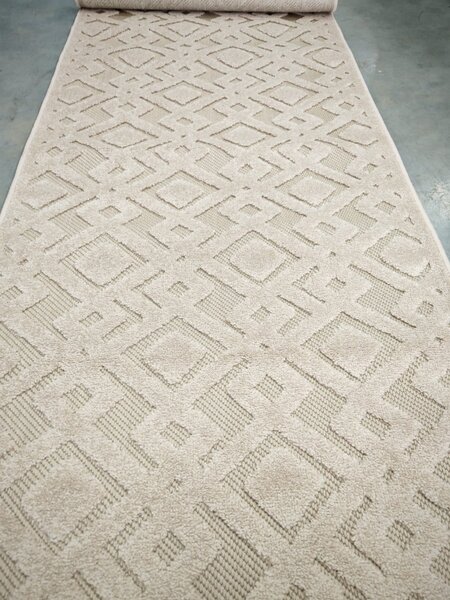 Traversa Hol, Model Oksi 38011 202, Festonata Latime 120 cm, Bej 80 x 200