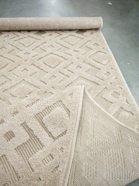 Traversa Hol, Model Oksi 38011 202, Festonata Latime 120 cm, Bej 80 x 200