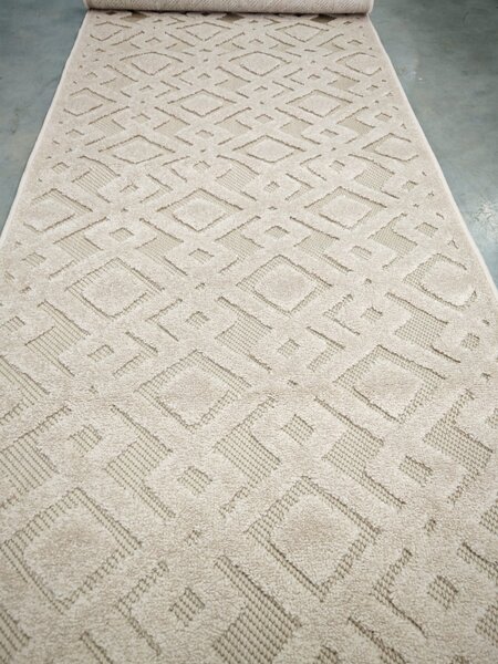 Traversa Hol, Model Oksi 38011 202, Festonata Latime 120 cm, Bej 120 x 200