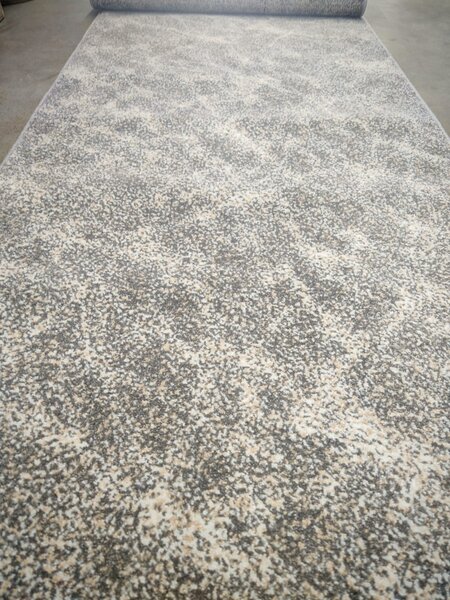 Traversa Hol, Model Cappuccino 16007 19, Festonata, Latime 80 cm, Gri 80 x 200