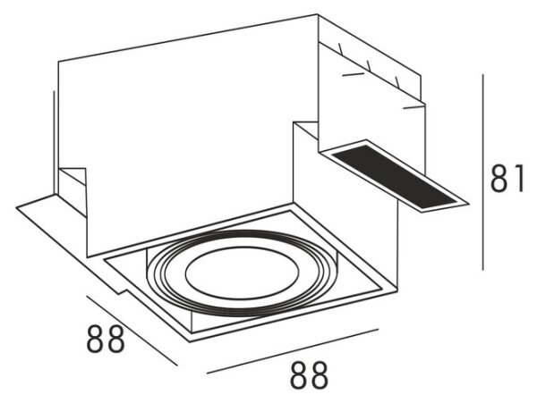 Plafonieră încastrată ONEON 1xGU10/50W/230V neagră Zuma Line 94361-BK
