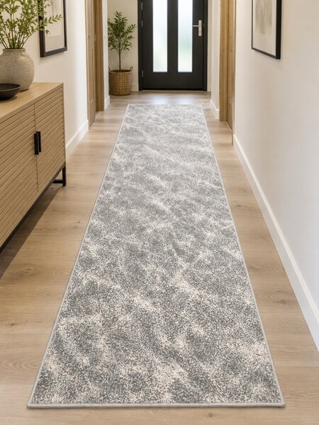 Traversa Hol, Model Cappuccino 16007 19, Festonata, Latime 80 cm, Gri 80 x 200