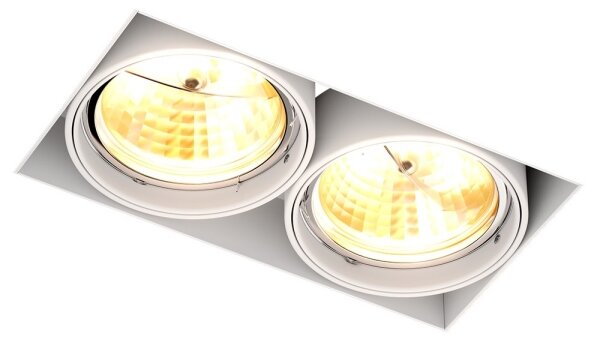 Plafonieră încastrată ONEON 2xGU10-AR111/15W/230V albă Zuma Line 94364-WH