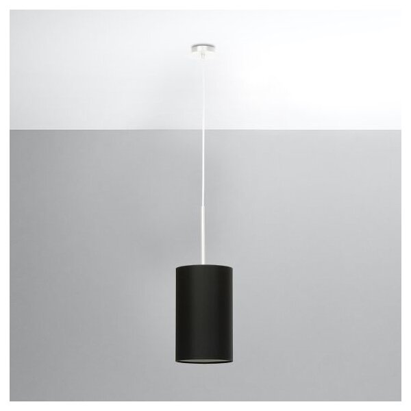 Lustră pe cablu OTTO 1xE27/60W/230V d. 15 cm neagră Sollux SL.0742