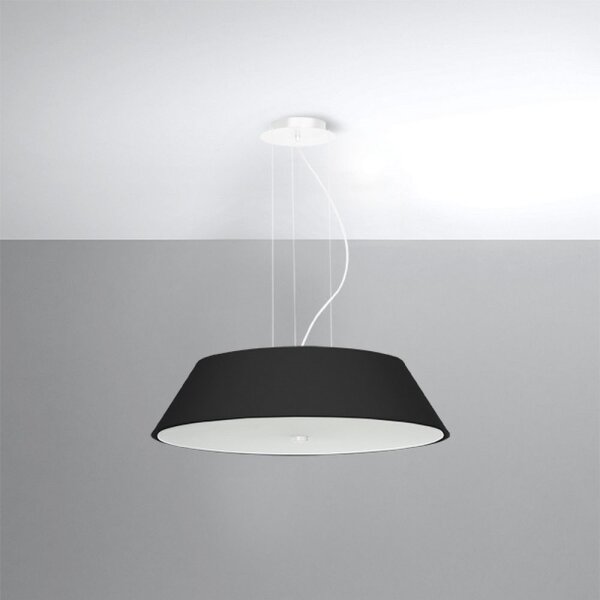 Lustră pe cablu VEGA 5xE27/60W/230V d. 60 cm neagră Sollux SL.0766