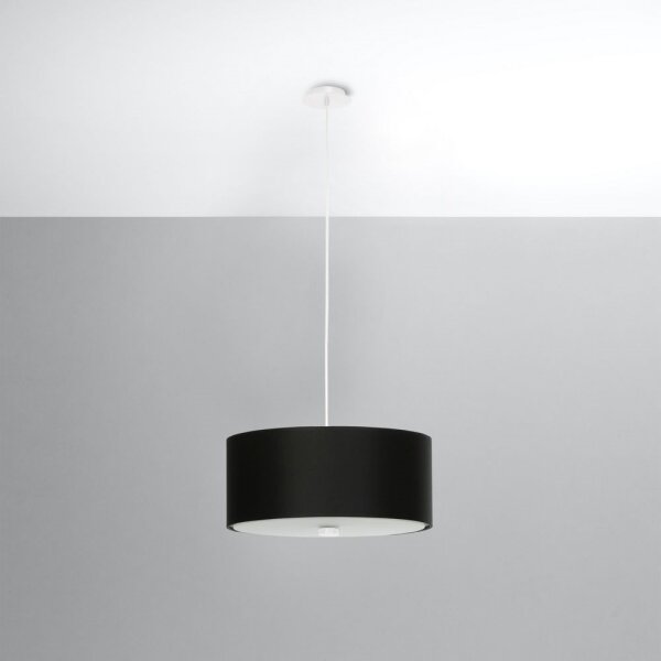 Lustră pe cablu SKALA 3xE14/60W/230V d. 30 cm neagră Sollux SL.0756