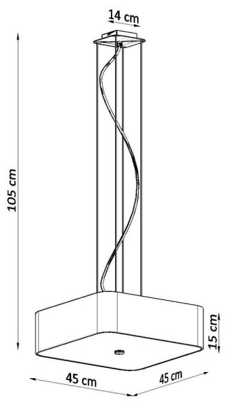 Lustră pe cablu LOKKO 5xE27/60W/230V 45 cm neagră Sollux SL.0774