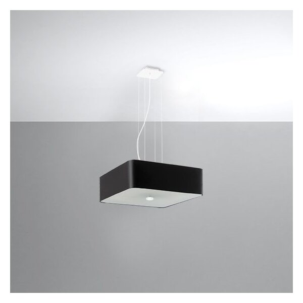 Lustră pe cablu LOKKO 5xE27/60W/230V 45 cm neagră Sollux SL.0774