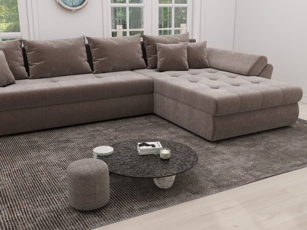 Colțar extensibil dumonde cu ladă de depozitare Loana XL Vibe Maro II 335x185 cm