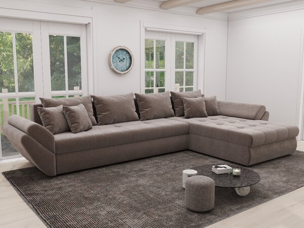 Colțar extensibil dumonde cu ladă de depozitare Loana XL Vibe Maro II 335x185 cm