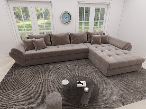 Colțar extensibil dumonde cu ladă de depozitare Loana XL Vibe Maro II 335x185 cm