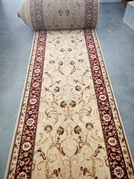 Traversa Hol, Model Lotos 523 120, Bej Rosu, Latime 120 cm 120 x 400