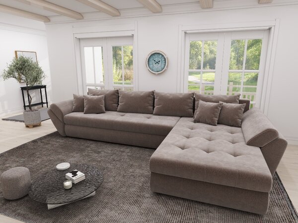 Colțar extensibil dumonde cu ladă de depozitare Loana XL Vibe Maro II 335x185 cm