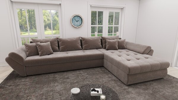 Colțar extensibil dumonde cu ladă de depozitare Loana XL Vibe Maro II 335x185 cm