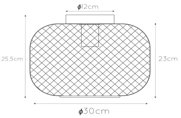 Plafonieră MESH 1xE27/40W/230V alămie Lucide 45185/30/02