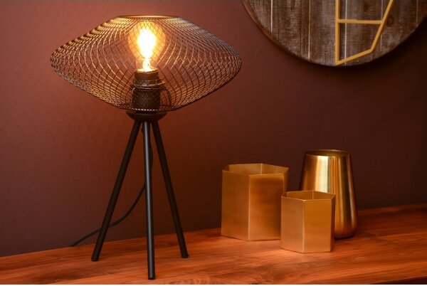 Lampă de masă MESH 1xE27/40W/230V neagră Lucide 21523/01/30