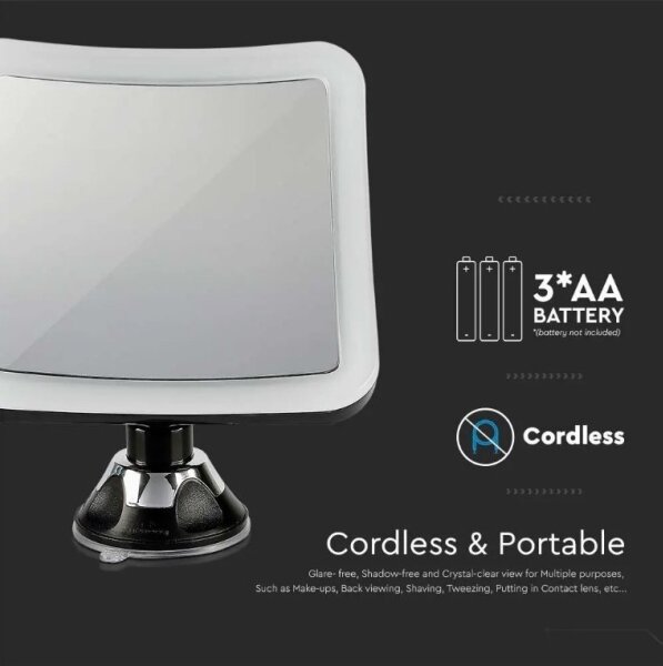 Oglindă LED cosmetică LED/3,2W/4,5V IP44