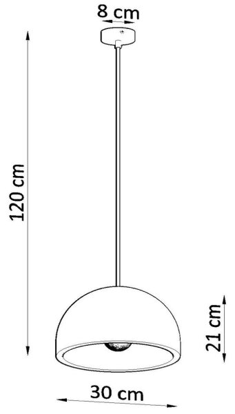 Sollux SL.0847 - Pendul PABLITO 1xE27/60W/230V beton pe cablu