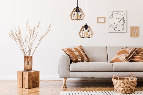 Lustră pe cablu BERGO 2xE27/60W/230V neagră