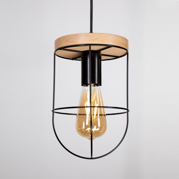 Lustră pe cablu Spot-Light 184159104 NETUNO 1xE27/60W/230V oak