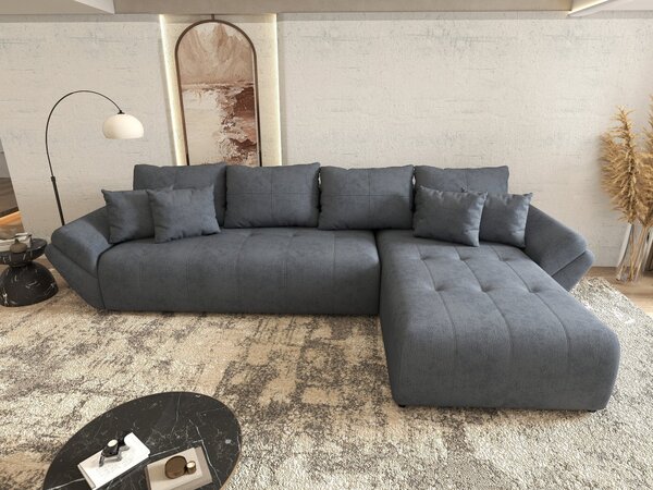 Colțar extensibil dumonde cu ladă de depozitareBerlin XL Enjoy Antracit 350x185 cm II