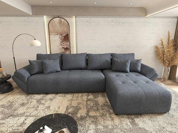 Colțar extensibil dumonde cu ladă de depozitareBerlin XL Enjoy Antracit 350x185 cm II