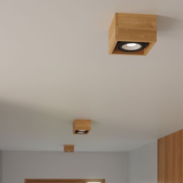 Plafonieră QUATRO 1xGU10/40W/230V lemn